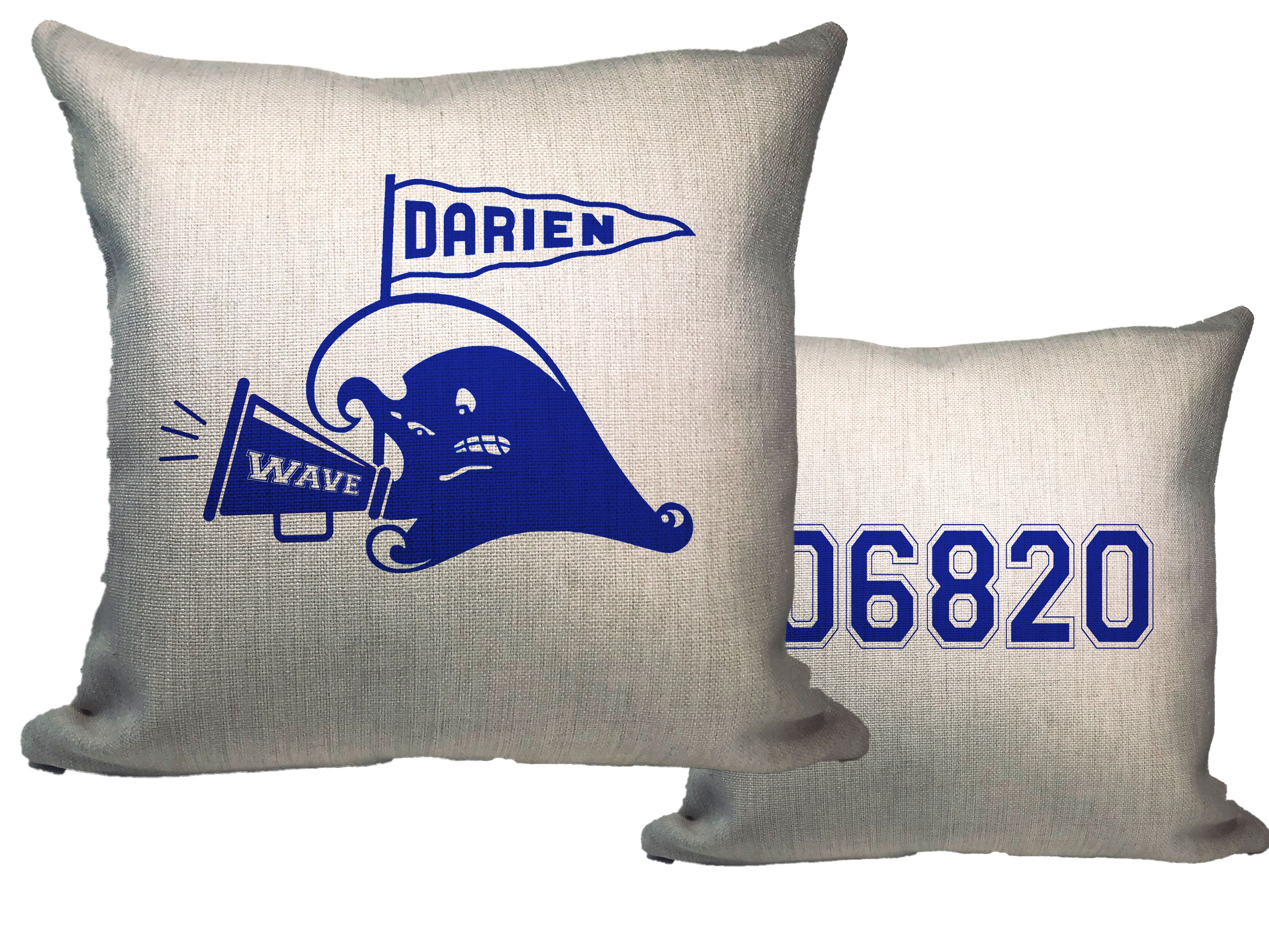 Blue Wave Cheerleading Throw Pillow Zip Code Custompressions